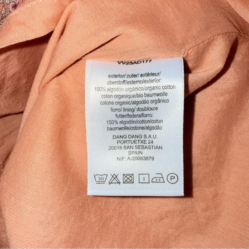 Indi&Cold women’s 100% organic cotton elastic waist sleeveless mid dress peach S - Picture 7 of 10